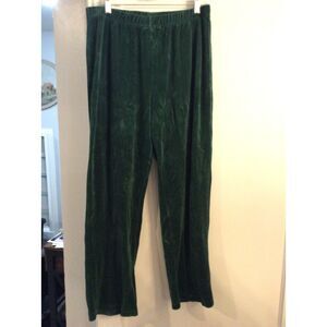 Elegant Green Velvet Pants